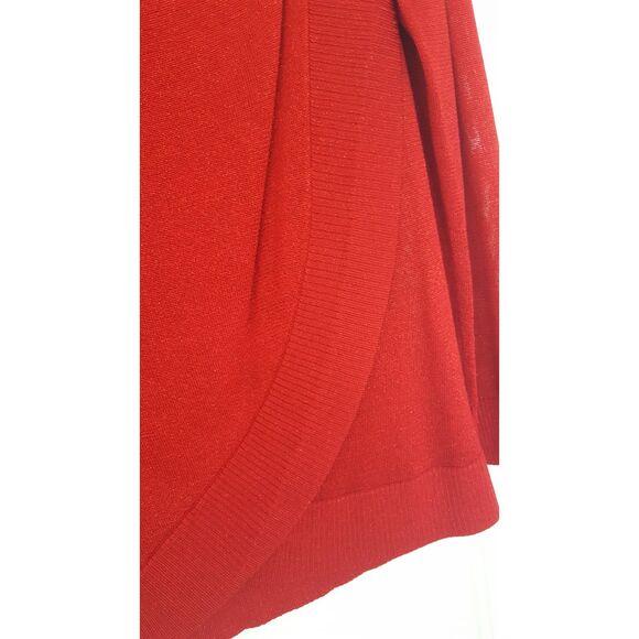 INC International Concepts,‎ Red cowl sweater/Tunic with draped front, Large - Picture 6 of 8